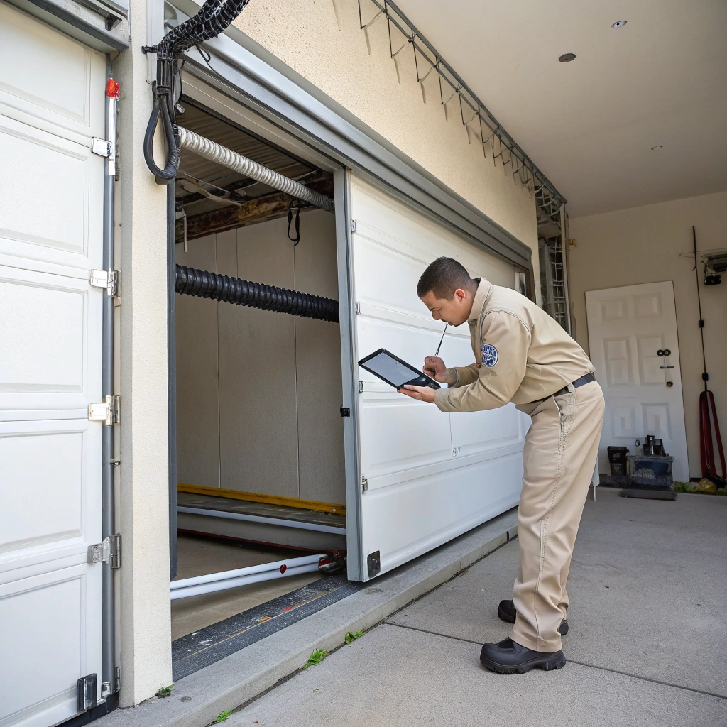 garage door experts handling a garage door issue